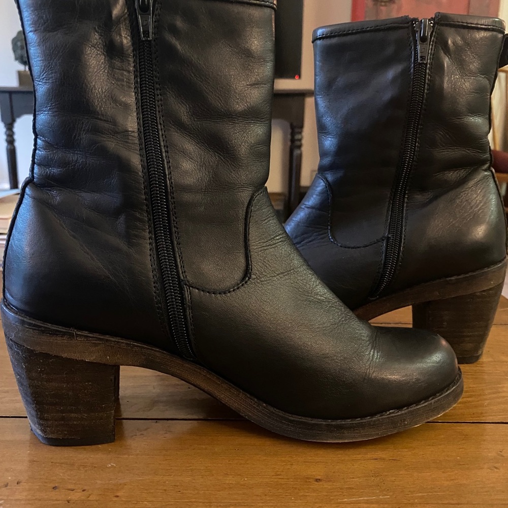 Italian Leather boots- sit just above the ankle